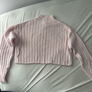 Pink cropped sweater